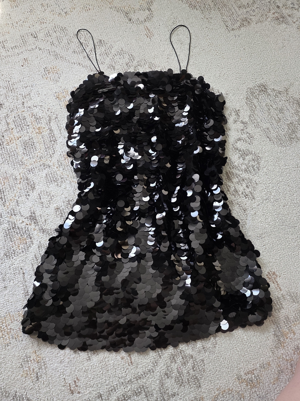 Banana Republic Black Sequin Strap Mini Dress